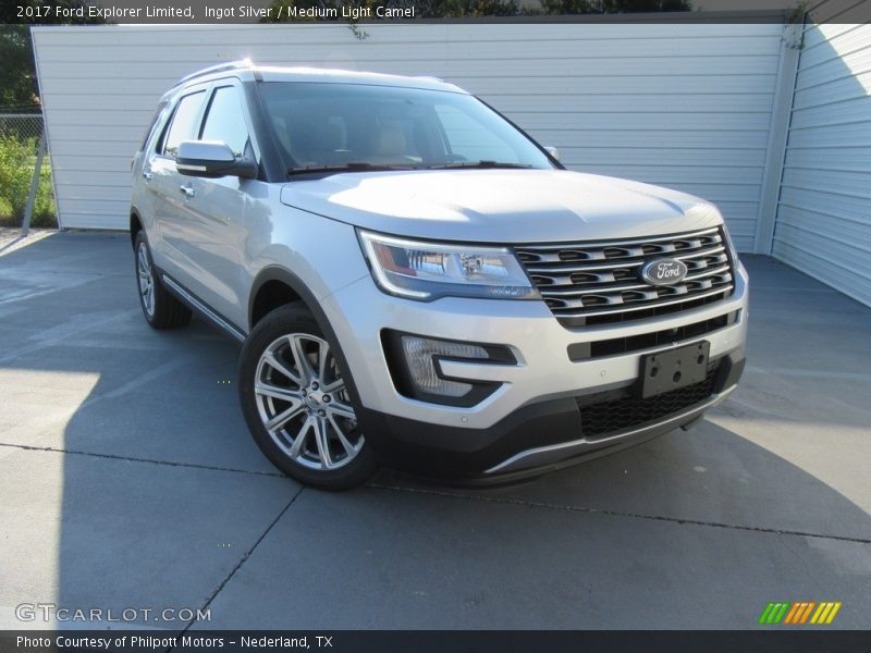 Ingot Silver / Medium Light Camel 2017 Ford Explorer Limited