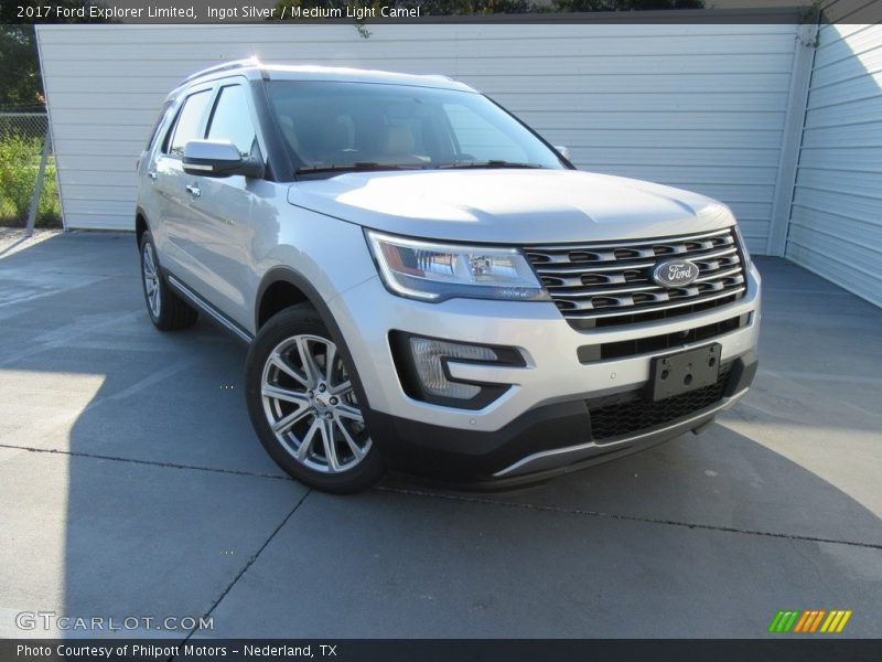 Ingot Silver / Medium Light Camel 2017 Ford Explorer Limited