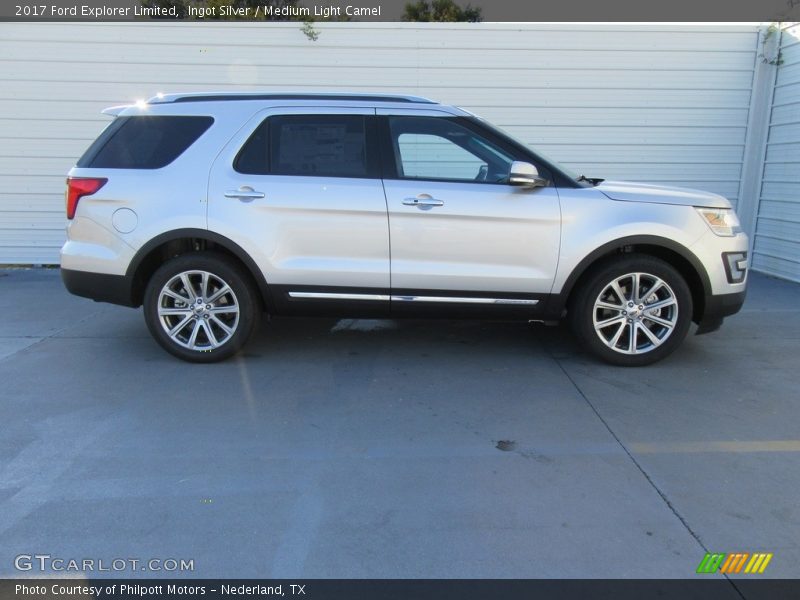 Ingot Silver / Medium Light Camel 2017 Ford Explorer Limited