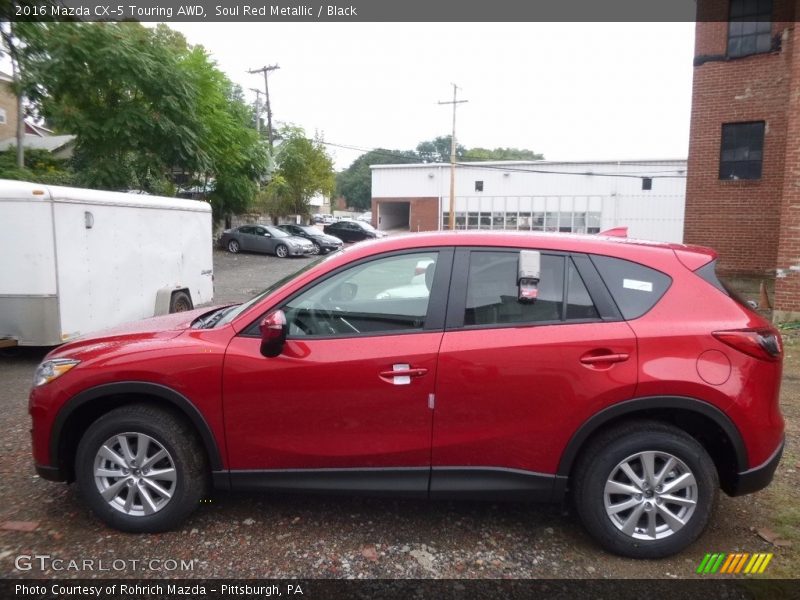 Soul Red Metallic / Black 2016 Mazda CX-5 Touring AWD