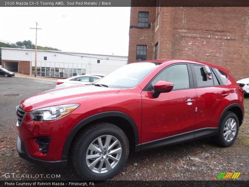 Soul Red Metallic / Black 2016 Mazda CX-5 Touring AWD