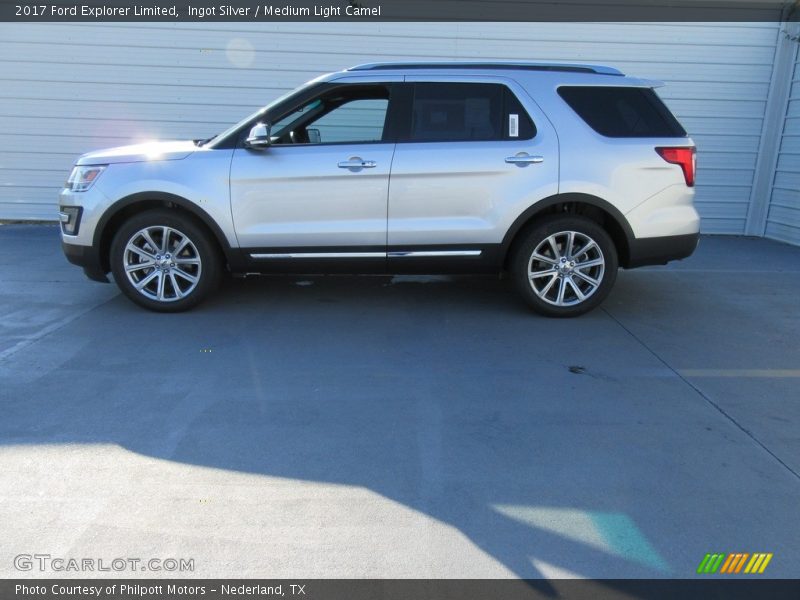 Ingot Silver / Medium Light Camel 2017 Ford Explorer Limited