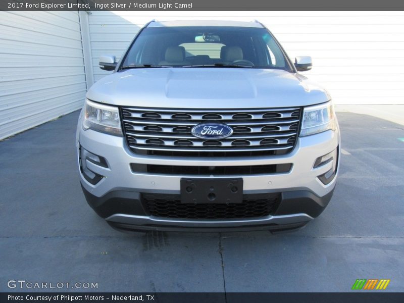 Ingot Silver / Medium Light Camel 2017 Ford Explorer Limited