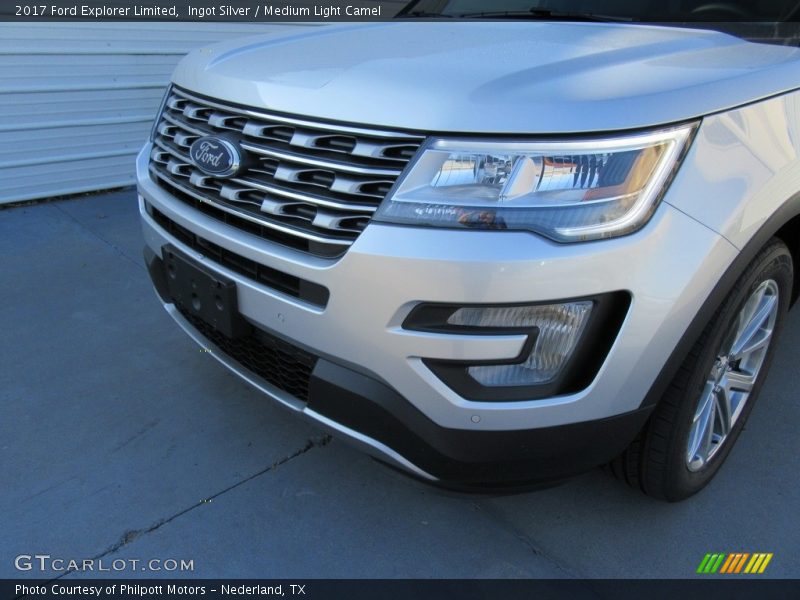 Ingot Silver / Medium Light Camel 2017 Ford Explorer Limited
