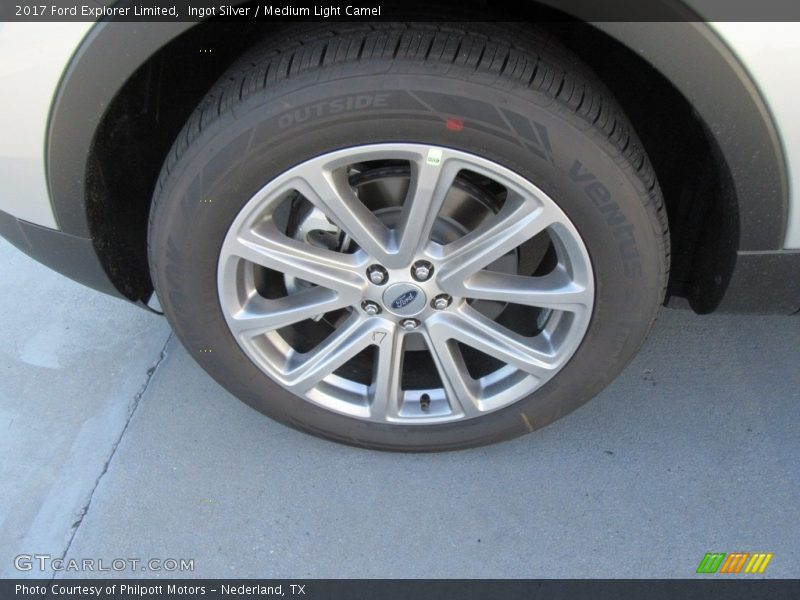 Ingot Silver / Medium Light Camel 2017 Ford Explorer Limited