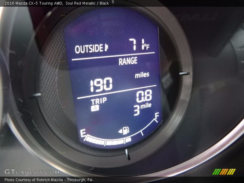 Soul Red Metallic / Black 2016 Mazda CX-5 Touring AWD