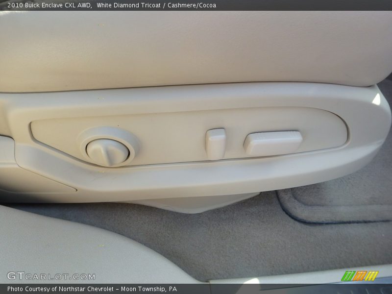 White Diamond Tricoat / Cashmere/Cocoa 2010 Buick Enclave CXL AWD