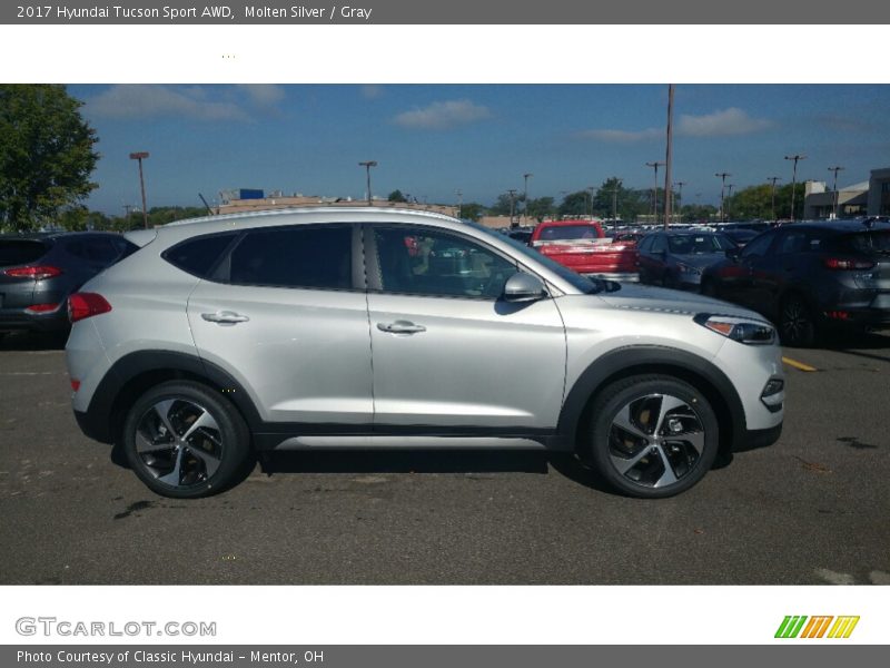 Molten Silver / Gray 2017 Hyundai Tucson Sport AWD