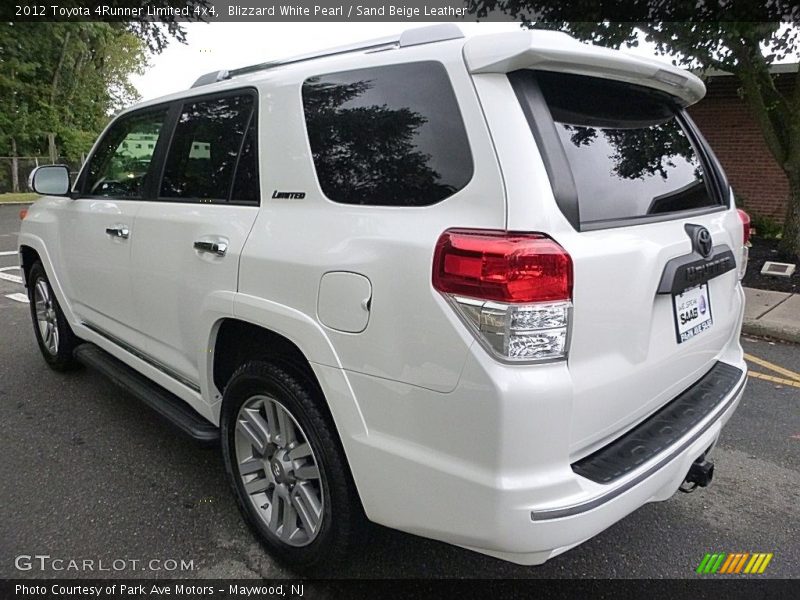 Blizzard White Pearl / Sand Beige Leather 2012 Toyota 4Runner Limited 4x4
