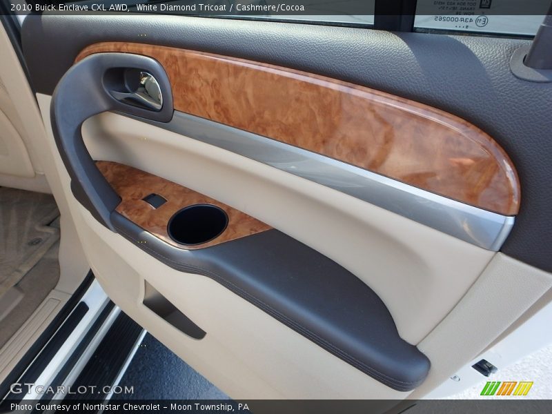 White Diamond Tricoat / Cashmere/Cocoa 2010 Buick Enclave CXL AWD