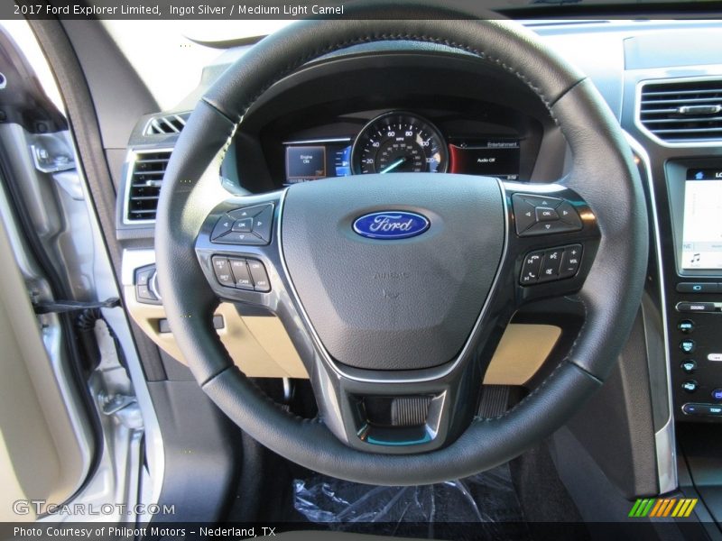 Ingot Silver / Medium Light Camel 2017 Ford Explorer Limited