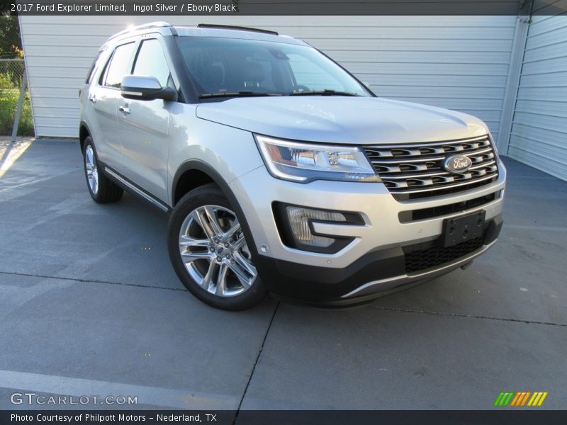 Ingot Silver / Ebony Black 2017 Ford Explorer Limited