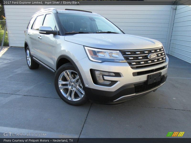 Ingot Silver / Ebony Black 2017 Ford Explorer Limited
