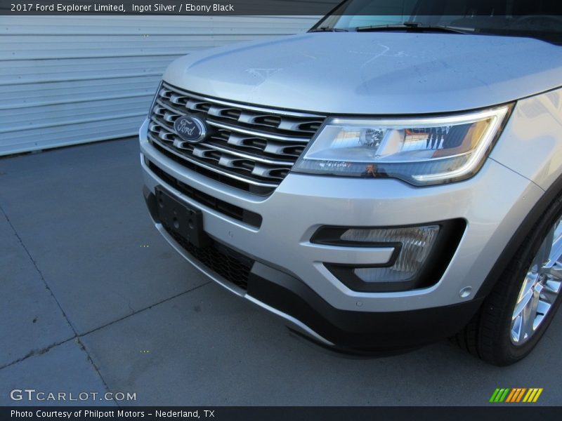 Ingot Silver / Ebony Black 2017 Ford Explorer Limited