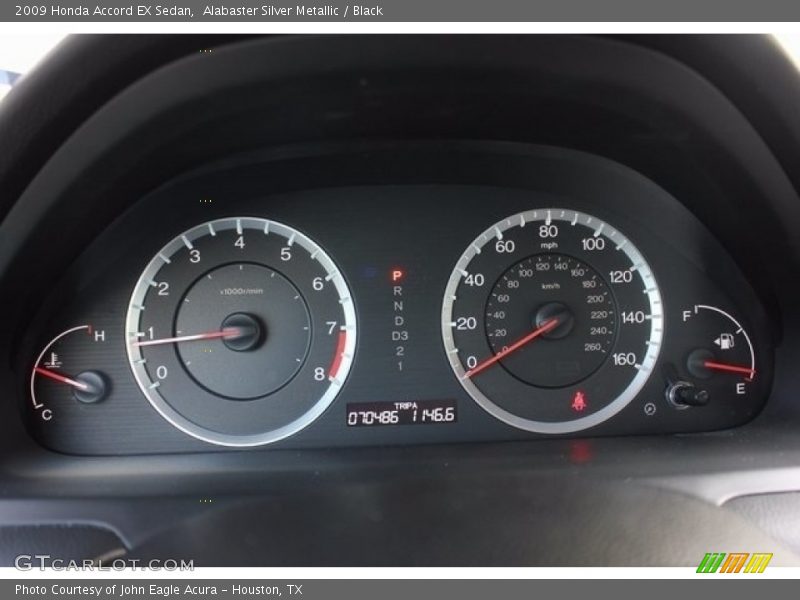 Alabaster Silver Metallic / Black 2009 Honda Accord EX Sedan