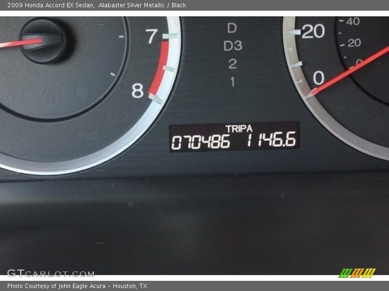 Alabaster Silver Metallic / Black 2009 Honda Accord EX Sedan