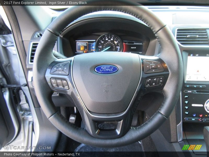 Ingot Silver / Ebony Black 2017 Ford Explorer Limited