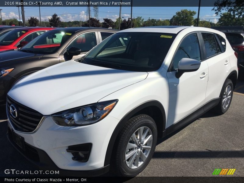 Crystal White Pearl Mica / Parchment 2016 Mazda CX-5 Touring AWD