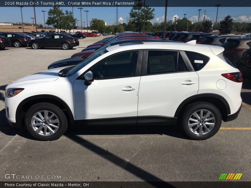 Crystal White Pearl Mica / Parchment 2016 Mazda CX-5 Touring AWD