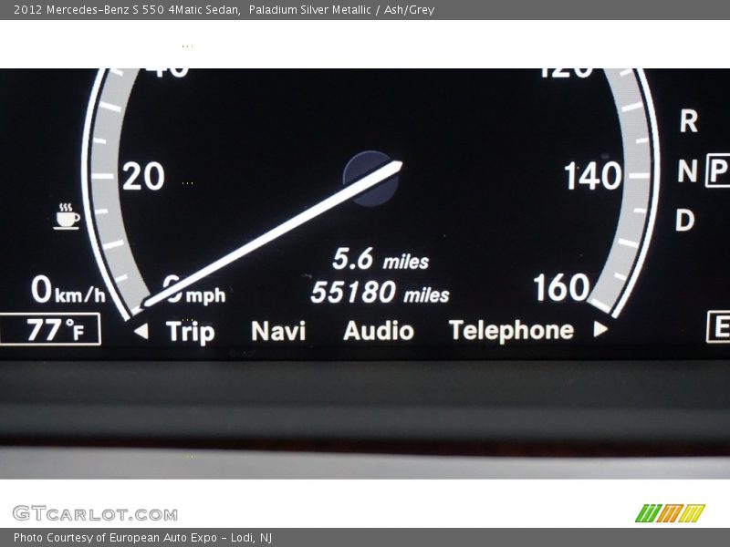 Paladium Silver Metallic / Ash/Grey 2012 Mercedes-Benz S 550 4Matic Sedan
