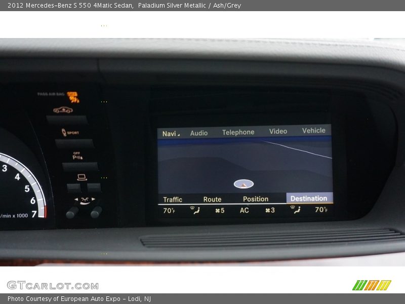 Paladium Silver Metallic / Ash/Grey 2012 Mercedes-Benz S 550 4Matic Sedan