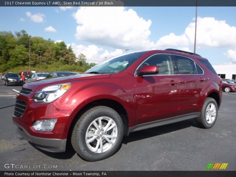 Siren Red Tintcoat / Jet Black 2017 Chevrolet Equinox LT AWD