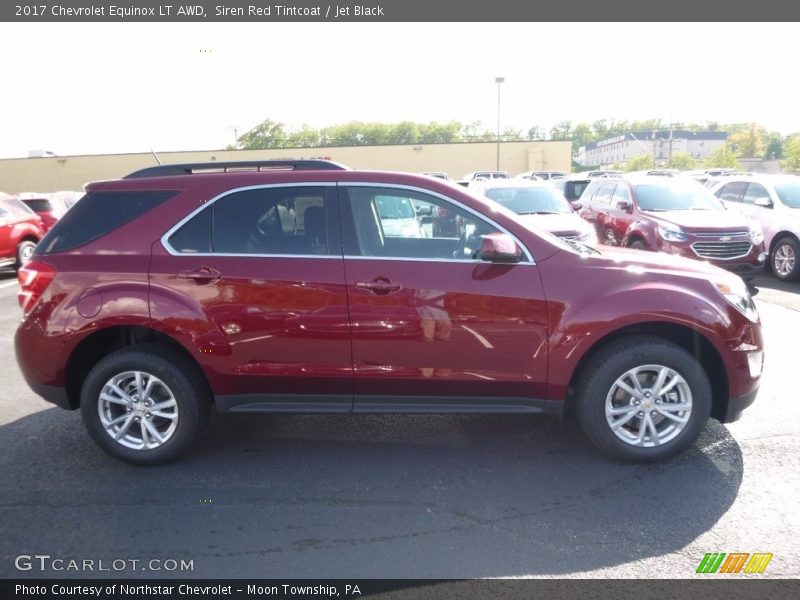 Siren Red Tintcoat / Jet Black 2017 Chevrolet Equinox LT AWD