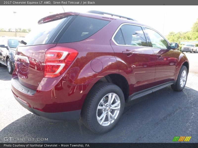 Siren Red Tintcoat / Jet Black 2017 Chevrolet Equinox LT AWD