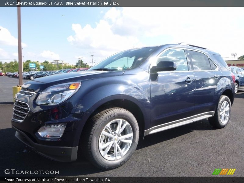 Blue Velvet Metallic / Jet Black 2017 Chevrolet Equinox LT AWD
