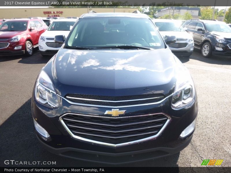 Blue Velvet Metallic / Jet Black 2017 Chevrolet Equinox LT AWD