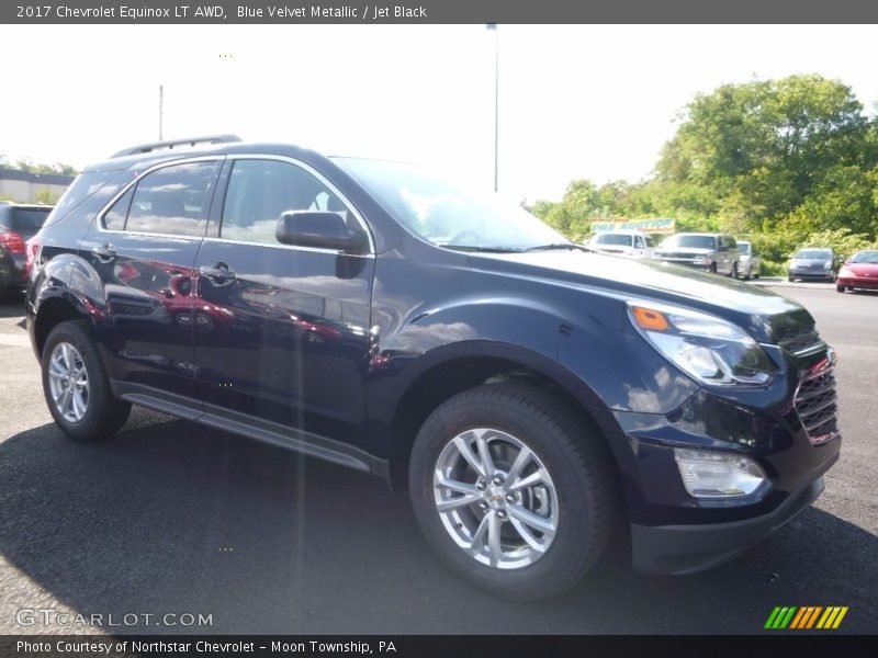 Blue Velvet Metallic / Jet Black 2017 Chevrolet Equinox LT AWD