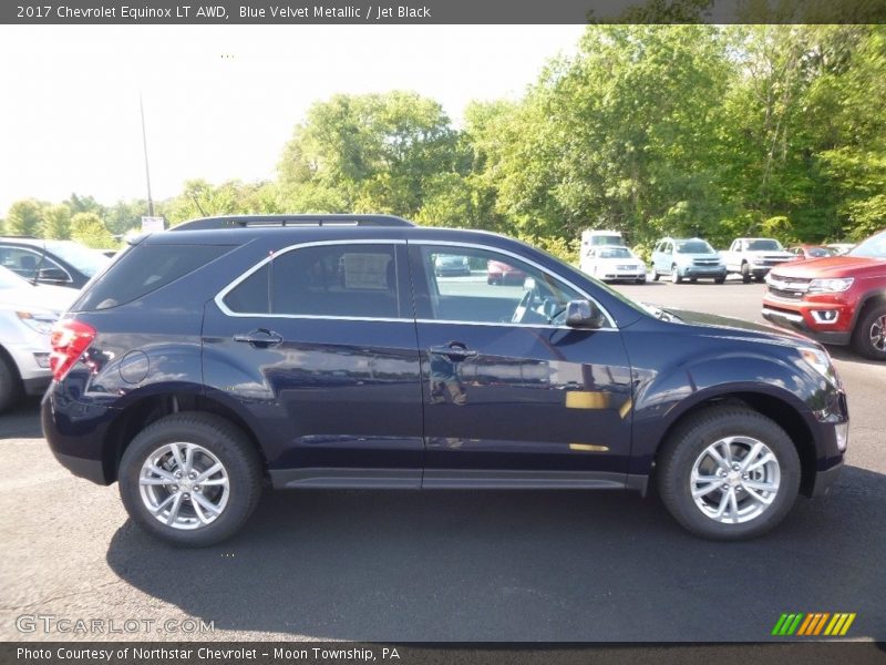Blue Velvet Metallic / Jet Black 2017 Chevrolet Equinox LT AWD