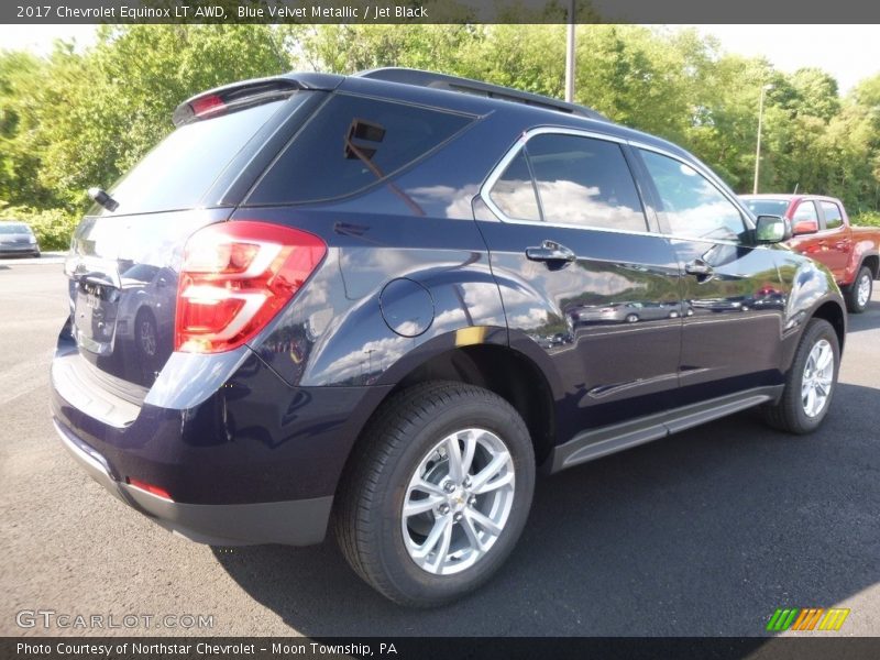 Blue Velvet Metallic / Jet Black 2017 Chevrolet Equinox LT AWD