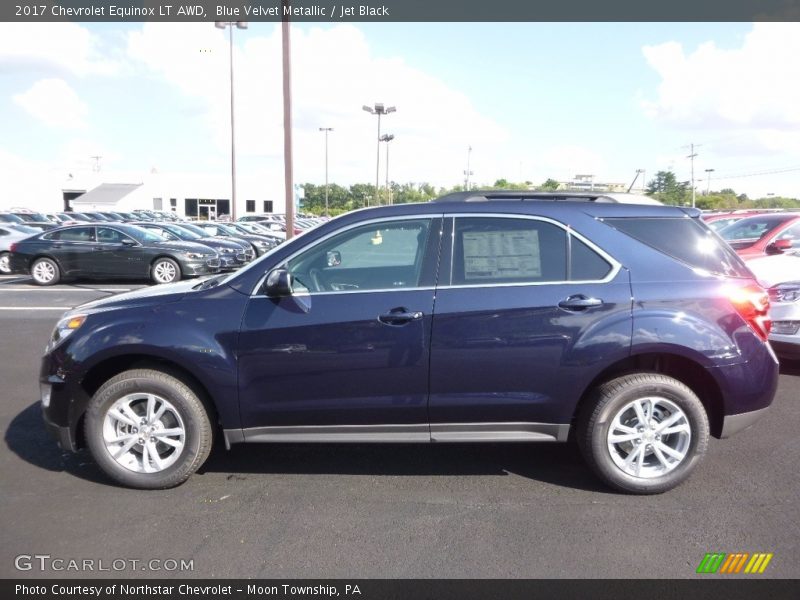 Blue Velvet Metallic / Jet Black 2017 Chevrolet Equinox LT AWD
