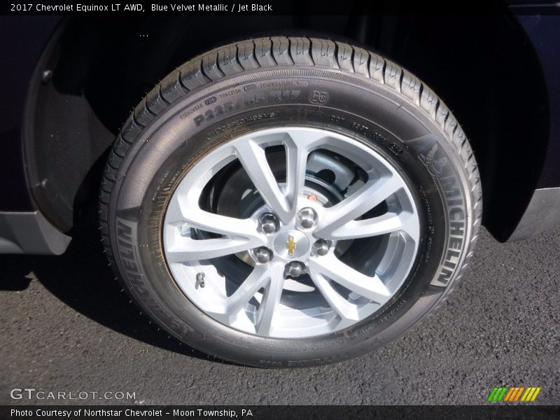 Blue Velvet Metallic / Jet Black 2017 Chevrolet Equinox LT AWD