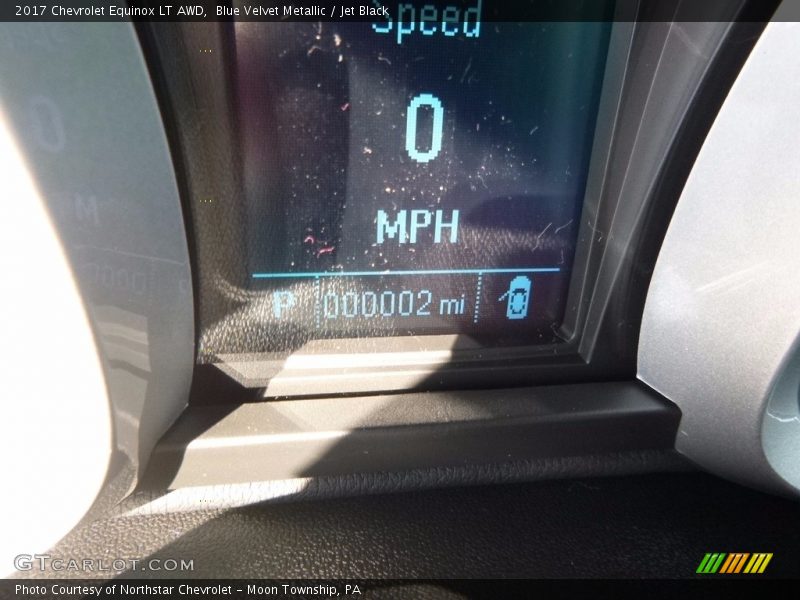 Blue Velvet Metallic / Jet Black 2017 Chevrolet Equinox LT AWD