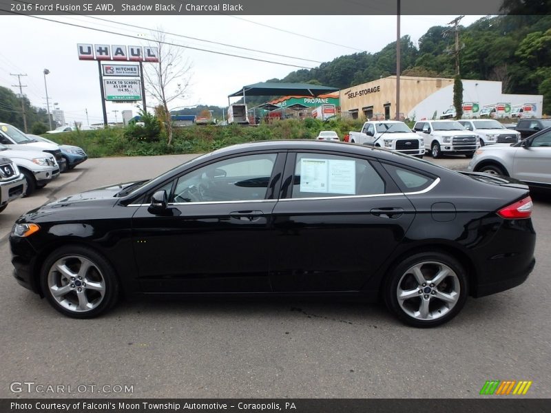 Shadow Black / Charcoal Black 2016 Ford Fusion SE AWD