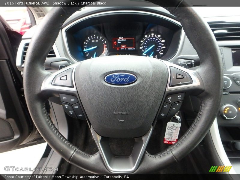 Shadow Black / Charcoal Black 2016 Ford Fusion SE AWD