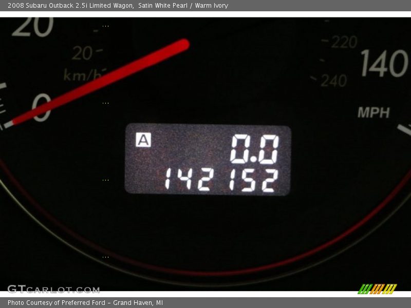 Satin White Pearl / Warm Ivory 2008 Subaru Outback 2.5i Limited Wagon
