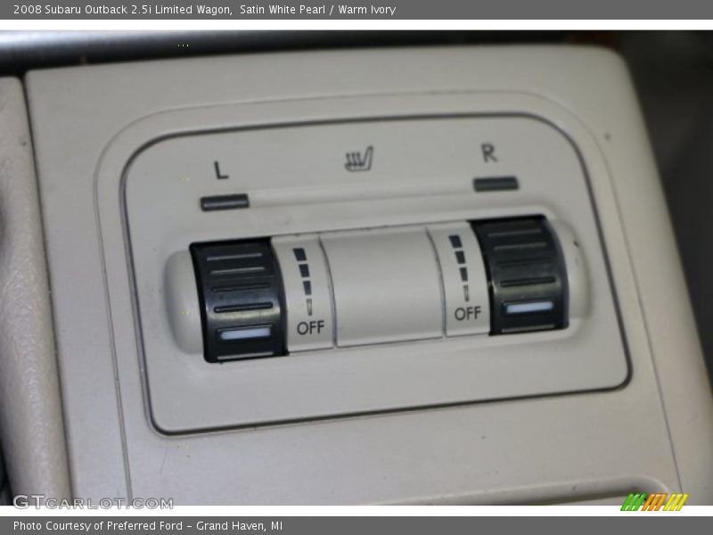 Satin White Pearl / Warm Ivory 2008 Subaru Outback 2.5i Limited Wagon