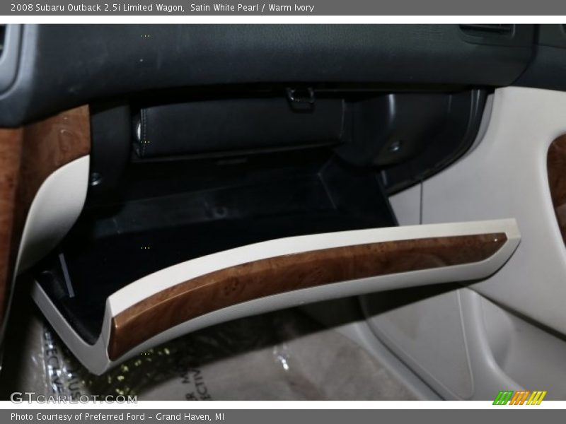 Satin White Pearl / Warm Ivory 2008 Subaru Outback 2.5i Limited Wagon