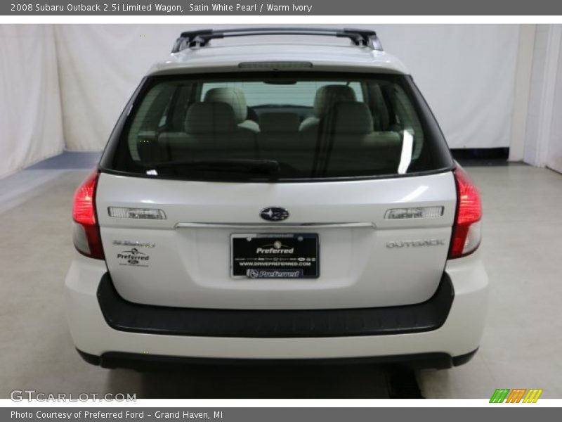 Satin White Pearl / Warm Ivory 2008 Subaru Outback 2.5i Limited Wagon