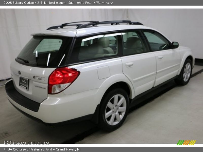 Satin White Pearl / Warm Ivory 2008 Subaru Outback 2.5i Limited Wagon