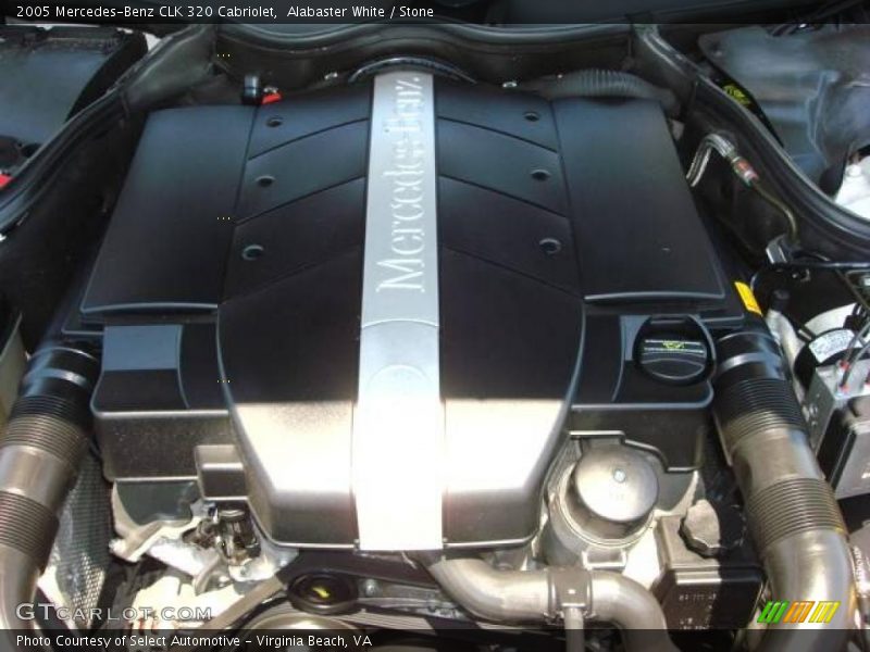 Alabaster White / Stone 2005 Mercedes-Benz CLK 320 Cabriolet