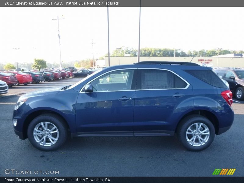 Patriot Blue Metallic / Jet Black 2017 Chevrolet Equinox LT AWD