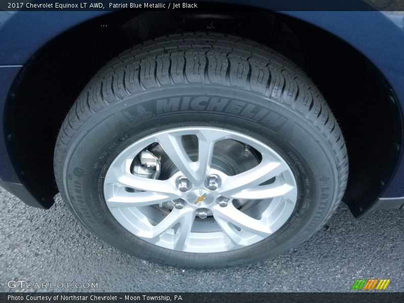 Patriot Blue Metallic / Jet Black 2017 Chevrolet Equinox LT AWD