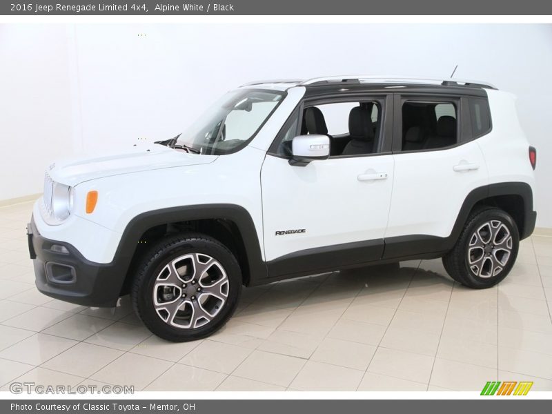 Alpine White / Black 2016 Jeep Renegade Limited 4x4