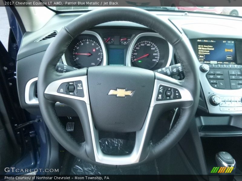 Patriot Blue Metallic / Jet Black 2017 Chevrolet Equinox LT AWD