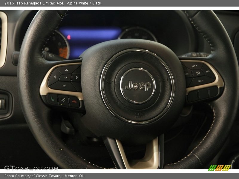 Alpine White / Black 2016 Jeep Renegade Limited 4x4