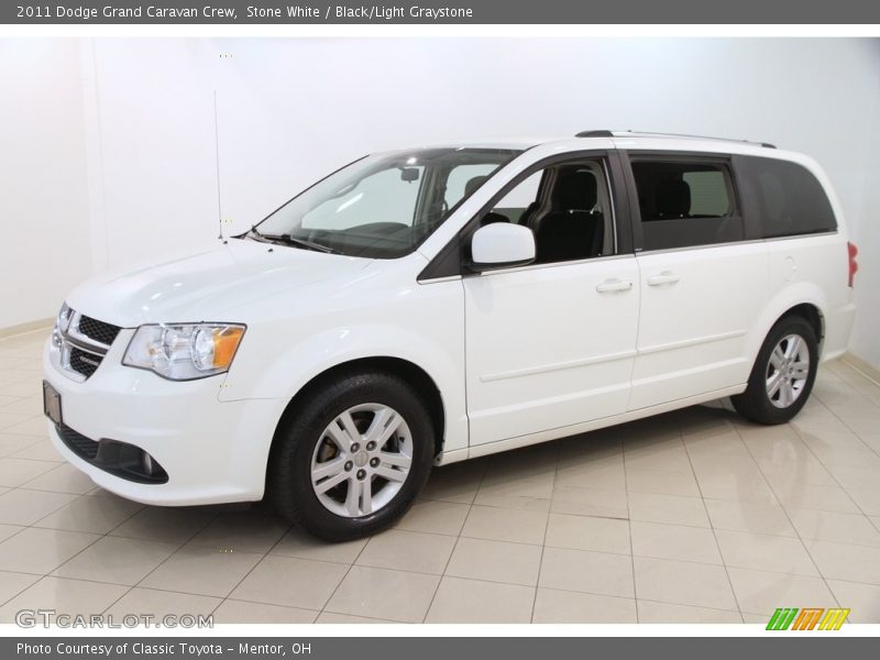 Stone White / Black/Light Graystone 2011 Dodge Grand Caravan Crew